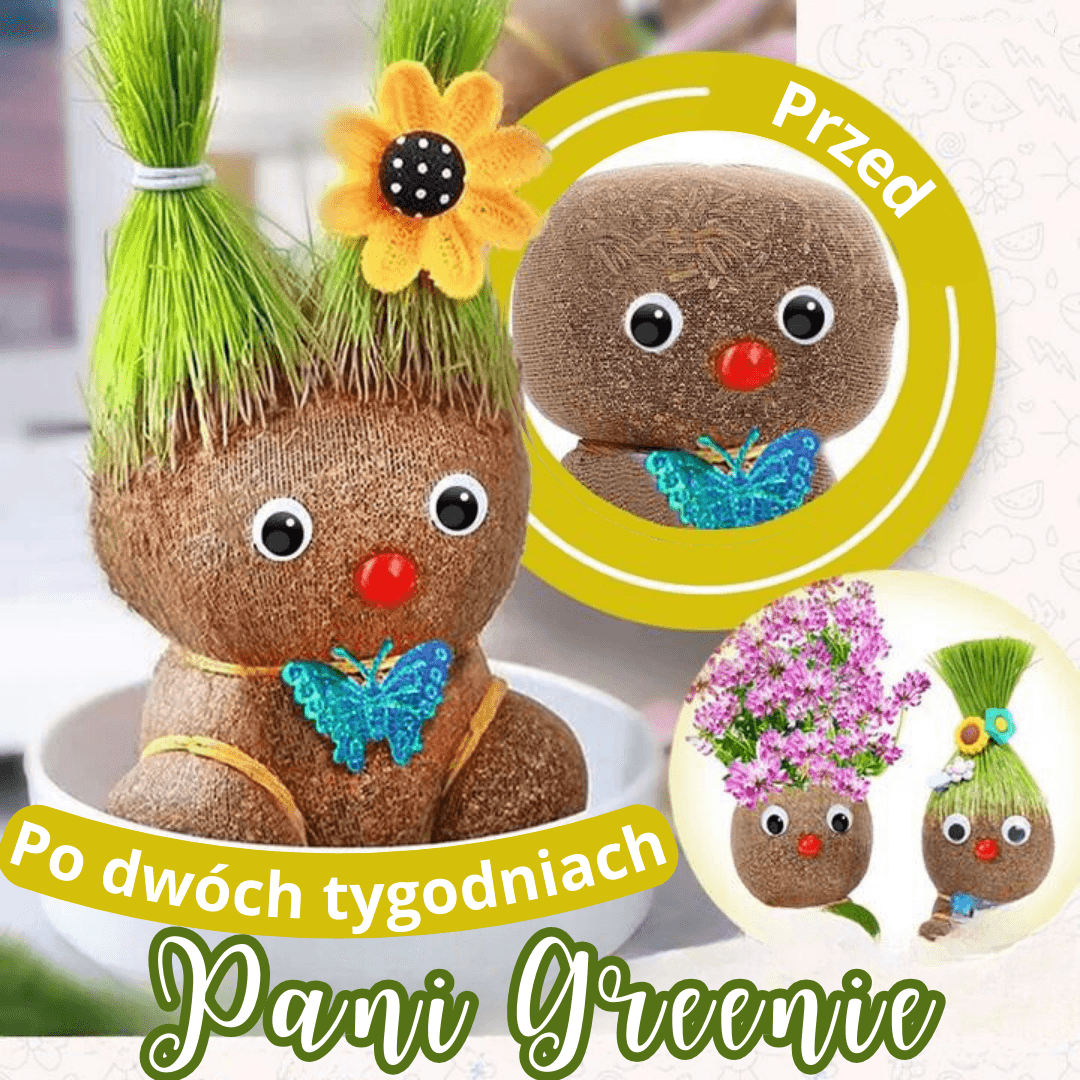 Pani Greenie - podlewaj i obserwuj, jak rosną jej włosy!